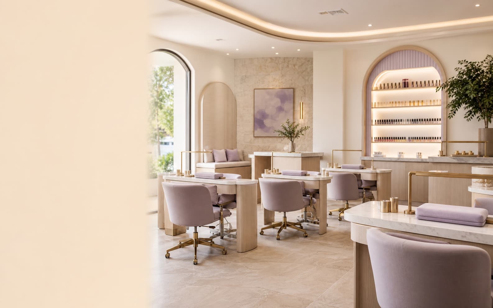 Modern salon interior