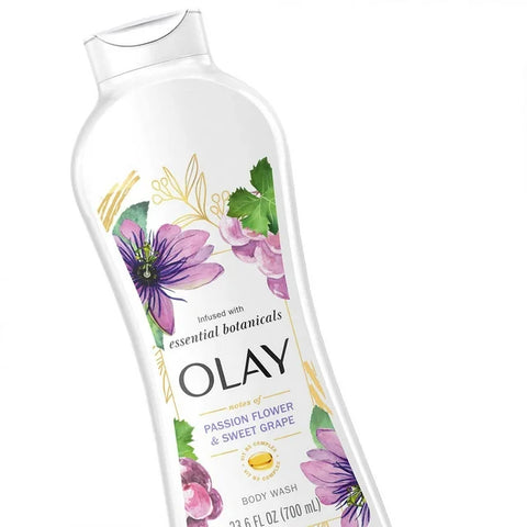 Olay Essential Botanicals Body Wash 23.6 Fluid Ounce (Pack of 3)