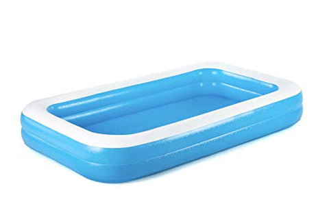 Family Lounge Pool, Rectangular Inflatable Set, 10ft x 7ft x 27in | Above Ground Pool, Blue