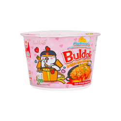 Collection of Korean Carbonara Stir-Fried Ramen - Spicy Chicken Flavor Big Bowl, 3.7oz in a gallery layout