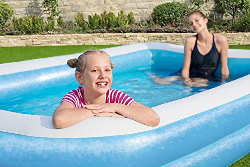 Collection of Family Lounge Pool, Rectangular Inflatable Set, 10ft x 7ft x 27in | Above Ground Pool, Blue in a gallery layout
