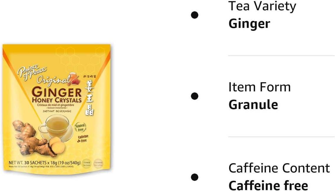 Collection of Prince of Peace Instant Ginger Honey Crystals, 30 Sachets in a gallery layout
