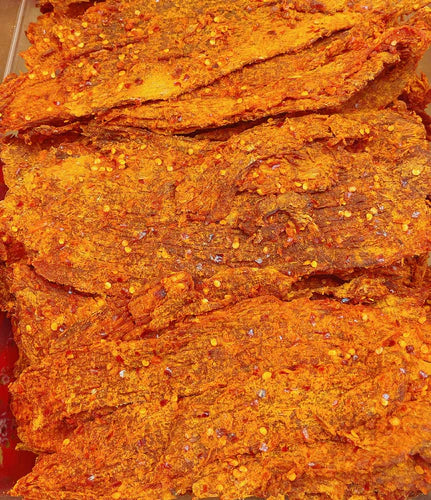 Collection of Spicy Crispy Curry Beef Jerky - Khô Bò Giòn Cay - 0.5 lb in a gallery layout