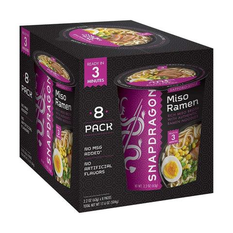 Snapdragon Miso Ramen Bowls 2.2 oz, 8 Pack (Set of 3)