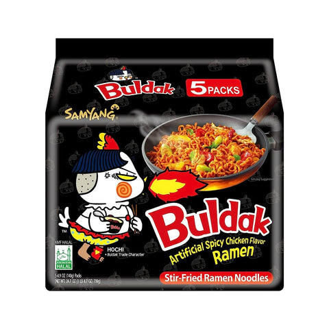 Samyang Buldak Hot Spicy Chicken Ramen Noodle Korean Stir- 4.94 OZ (140g)