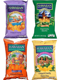 Collection of Hawaiian Kettle Style Potato Chips Variety, 30 X 1.5 Ounce/Bag (2 Lb 13 Oz) - Pack of 30 in a gallery layout