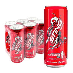 Collection of Sting Energy Drink - Red Ginseng / Nuoc Tang Luc Sting 320ML (1 Botle ) in a gallery layout