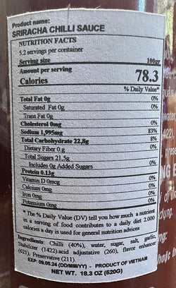 Collection of Cholimex Sriracha Chili Sauce - Tasty & Delicious - 1.1 Lbs in a gallery layout