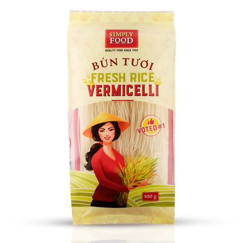 Premium Fresh Rice Vermicelli Noodles 1.1 Lbs (500g)