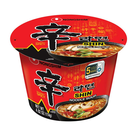 Nongshim Gourmet Spicy Shin Instant Ramen Noodle Cup, Wt 4.2 Oz ( 114g)