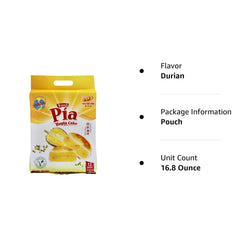 Collection of Banh Pia Hopia Cakes, 12 Count, Mungbean - Durian Flavor, 16.8 Ounce - Pinsot in a gallery layout