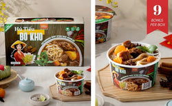 Collection of Beef Stew Rice Noodles (Hu Tie Bo Kho) 55g each/ 9 Bowls - Pinsot in a gallery layout