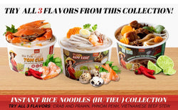 Collection of Beef Stew Rice Noodles (Hu Tie Bo Kho) 55g each/ 9 Bowls - Pinsot in a gallery layout
