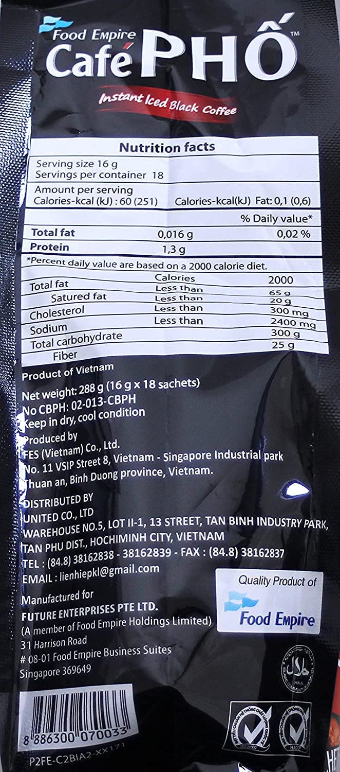 Collection of Cafe Pho Black Coffee , Bag of 18 Sachets - Pinsot in a gallery layout
