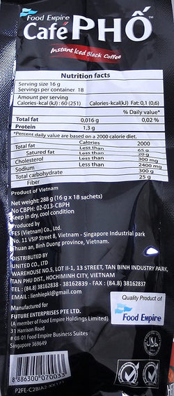 Collection of Cafe Pho Black Coffee , Bag of 18 Sachets - Pinsot in a gallery layout