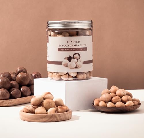 Collection of Ong Ba Premium Vietnamese Roasted Macadamia Nuts, Unsalted, Pre-shelled | 250g | 8.8 oz | in a gallery layout