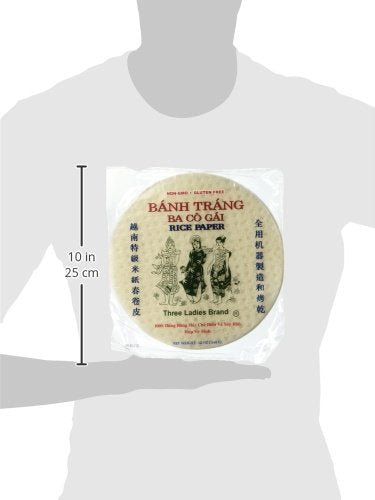 Collection of Three Ladies Spring Roll Rice Paper ( Round 22 Cm ) in a gallery layout