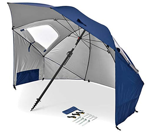 Umbrella Shelter for Sun and Rain Protection (8-Foot, Blue) UPF 50+