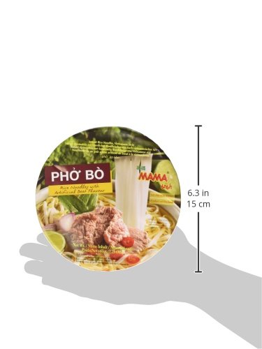 Collection of MAMA Pho Bo Instant Beef Soup Bowl Noodle In Vietnamese Style (6-Bowl Pack, 2.29 oz Per Bowl) in a gallery layout