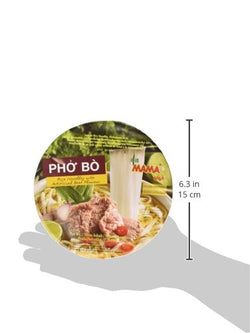 Collection of MAMA Pho Bo Instant Beef Soup Bowl Noodle In Vietnamese Style (6-Bowl Pack, 2.29 oz Per Bowl) in a gallery layout