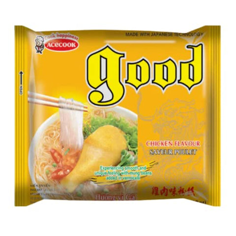Good Instant Rice Noodle - Acecook Phu Huong Instant Vermicelli Noodles (12 Pack, Total of 24oz) (Chicken)