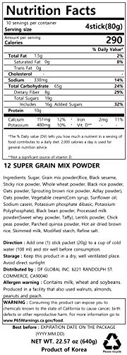 Collection of Damtuh Korean 12 Super Mixed Grain Powder Meal Replacement Shake Breakfast Simple Meal Superfoods Misugaru 20g x 40 Sticks in a gallery layout