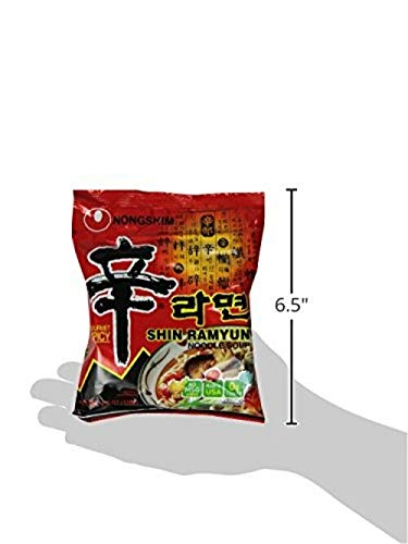 Collection of Nongshim Gourmet Spicy Shin Instant Ramen Noodle, 16 Pack, Chunky Vegetables in a gallery layout