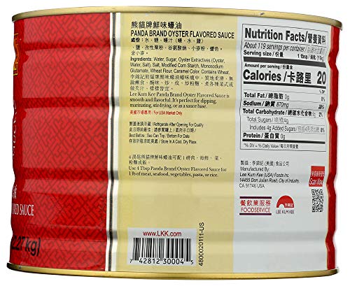Collection of Lee Kum Kee Panda Brand Oyster Sauce, 5 Pounds - 2.27 kg, No Preservatives in a gallery layout