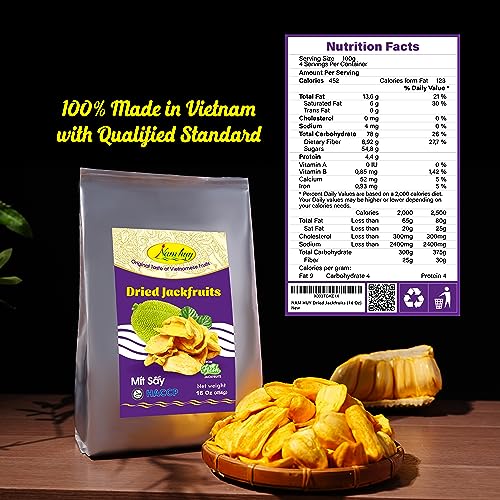 Collection of NAM HUY Vietnam's Dried Jackfruit Fruit Snacks 16 Oz in a gallery layout