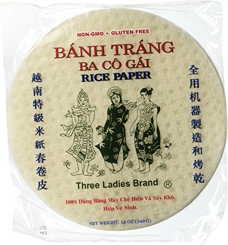 Collection of Three Ladies Spring Roll Rice Paper ( Round 22 Cm ) in a gallery layout