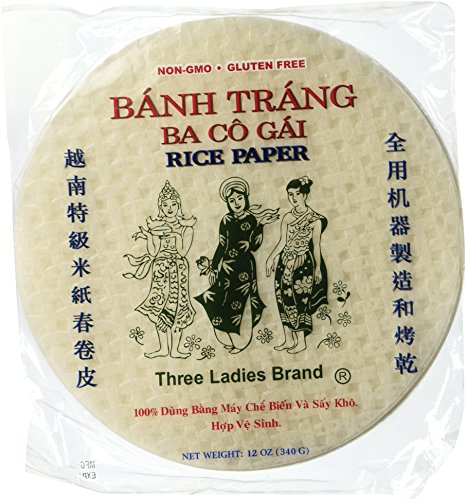 Three Ladies Spring Roll Rice Paper ( Round 22 Cm )