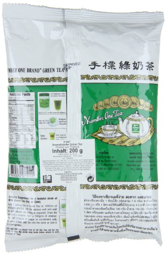 Collection of Number One Milk Green Tea Mix in Fine Loose Leaves with Mild Jasmine Flavor, from Thailand (7 oz Bag) in a gallery layout