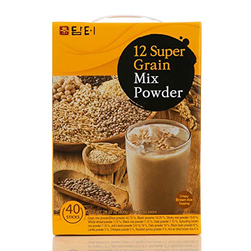 Collection of Damtuh Korean 12 Super Mixed Grain Powder Meal Replacement Shake Breakfast Simple Meal Superfoods Misugaru 20g x 40 Sticks in a gallery layout