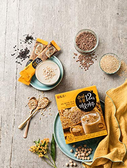 Collection of Damtuh Korean 12 Super Mixed Grain Powder Meal Replacement Shake Breakfast Simple Meal Superfoods Misugaru 20g x 40 Sticks in a gallery layout