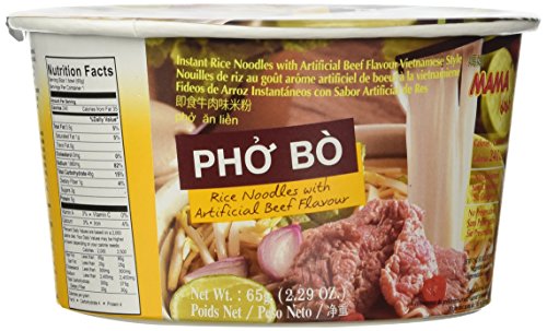 Collection of MAMA Pho Bo Instant Beef Soup Bowl Noodle In Vietnamese Style (6-Bowl Pack, 2.29 oz Per Bowl) in a gallery layout