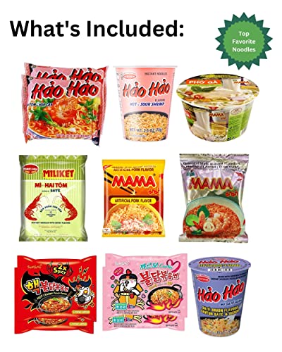 Collection of Dakoli Asian Instant Ramen - Variety Bundle Care Package with Chopsticks for College Students, Camping, & Traveling (12 Pack Assorted) in a gallery layout