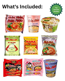 Collection of Dakoli Asian Instant Ramen - Variety Bundle Care Package with Chopsticks for College Students, Camping, & Traveling (12 Pack Assorted) in a gallery layout
