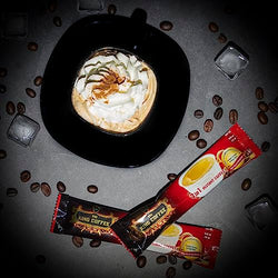Collection of TNI King Coffee 3 in 1 Instant Vietnamese Coffee, 100 Single Serve Packets - Individual Pocket Size Sachet Sticks - Blended with Coffee, Cream Powder and Sugar - Bulk Size Pack in a gallery layout
