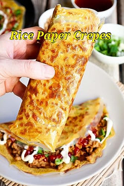 Collection of MekomanRice Papers - Bánh Tráng Wrappers for Spring rolls Round 22cm, 12oz in a gallery layout