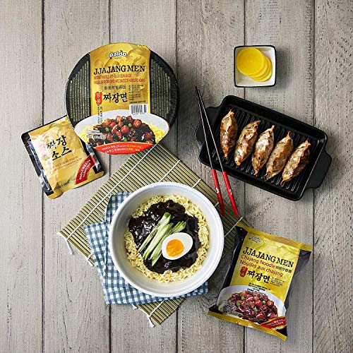 Collection of PALDO FUN & YUM Jjajangmen Chajang Noodle No MSG , 7.05 ounce ( 4 Pack ) in a gallery layout