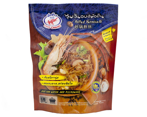 CHO CHANG Thai Food Ready to Cook Meal Instant Potted Vermicelli, Glass Noodle - 95g. (Pack of 5)